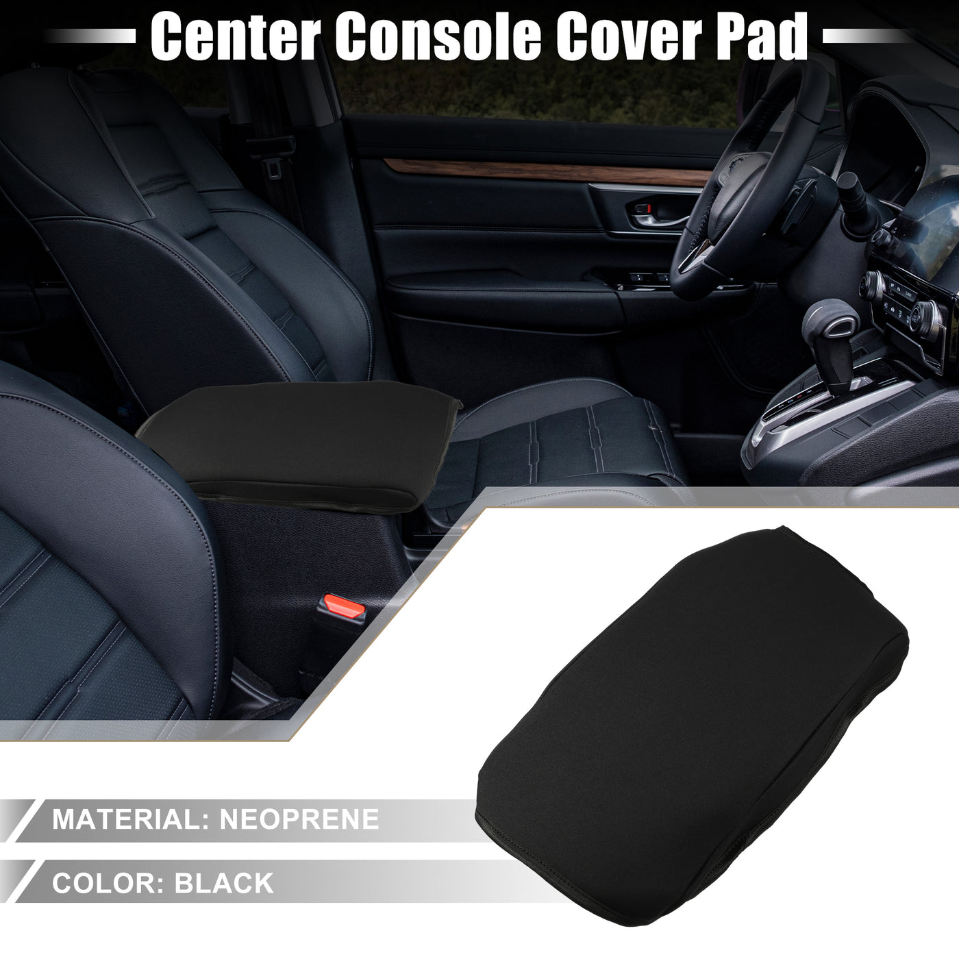 A ABSOPRO Car Center Console Seat Armrest Cover Interior Protective Lid Storage Covers Trim for Toyota Camry 2012-2017 Black