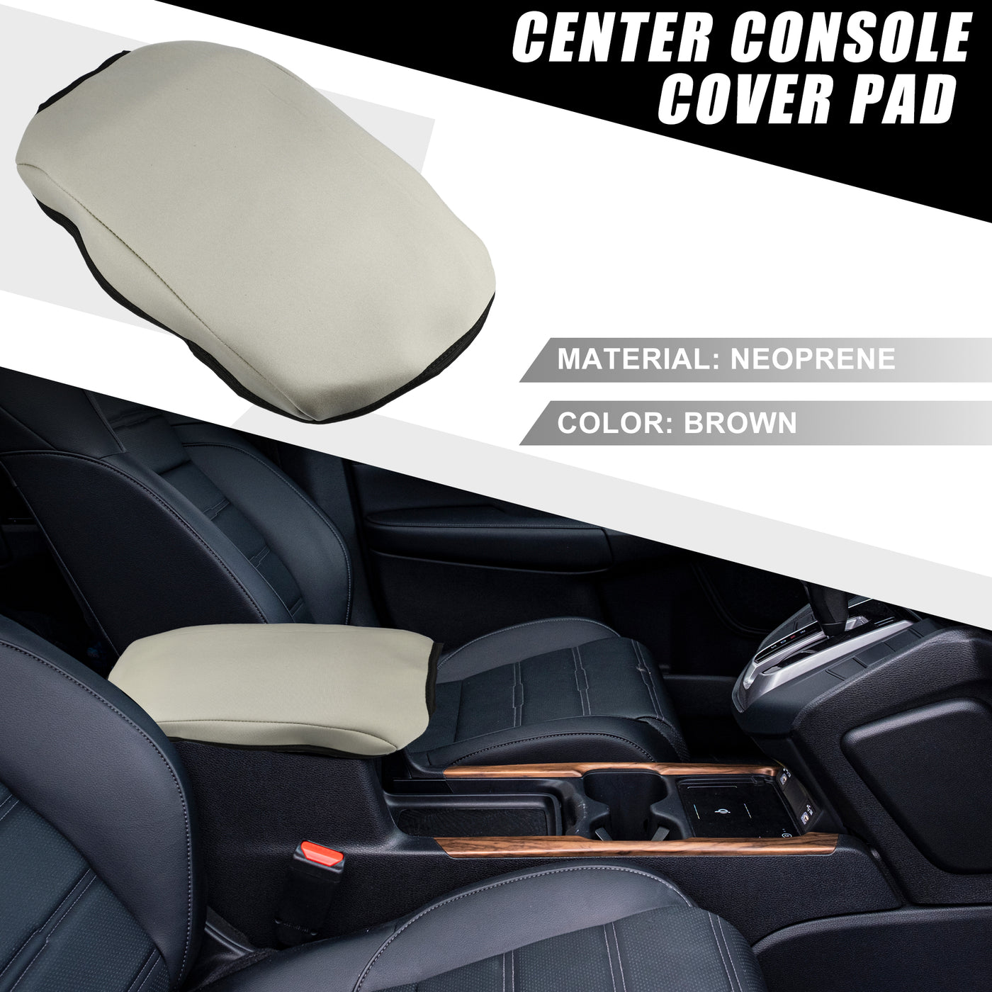 A ABSOPRO Car Center Console Seat Armrest Cover Interior Protective Lid Storage Covers Trim for Toyota Camry 2012-2017 Brown