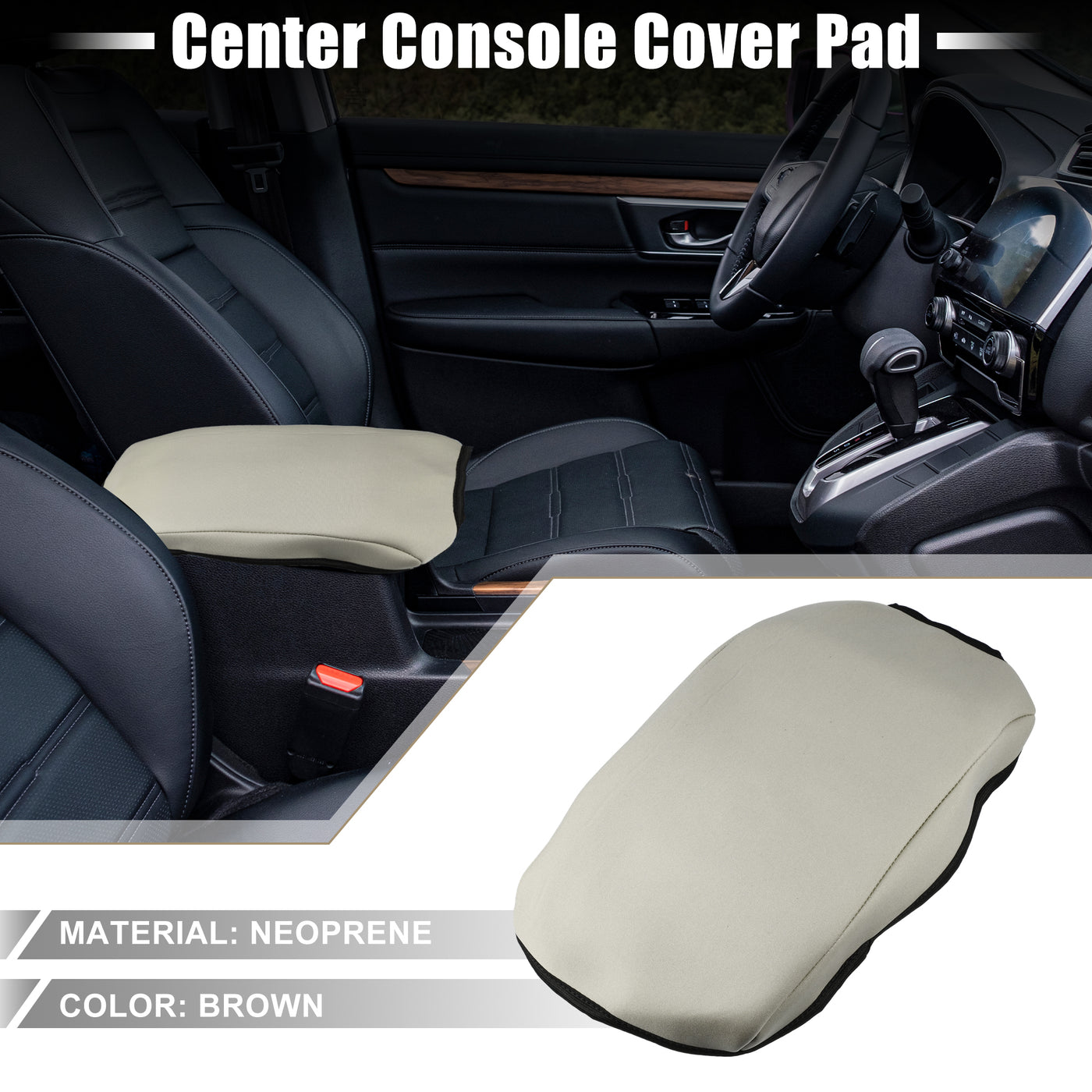 A ABSOPRO Car Center Console Seat Armrest Cover Interior Protective Lid Storage Covers Trim for Toyota Camry 2012-2017 Brown