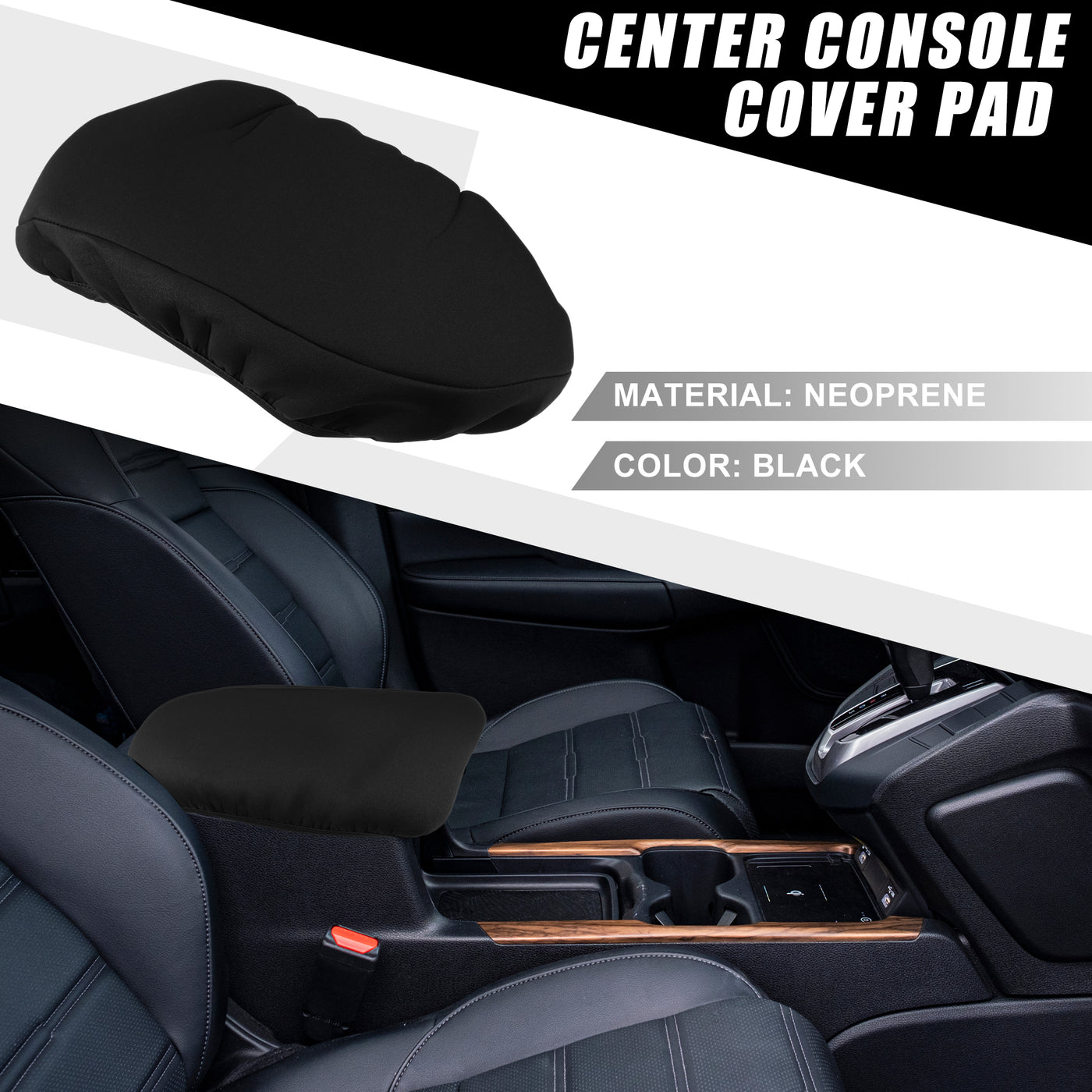 A ABSOPRO Car Center Console Seat Armrest Cover Interior Protective Lid Storage Covers Trim for Toyota Camry 2018-2023 Black