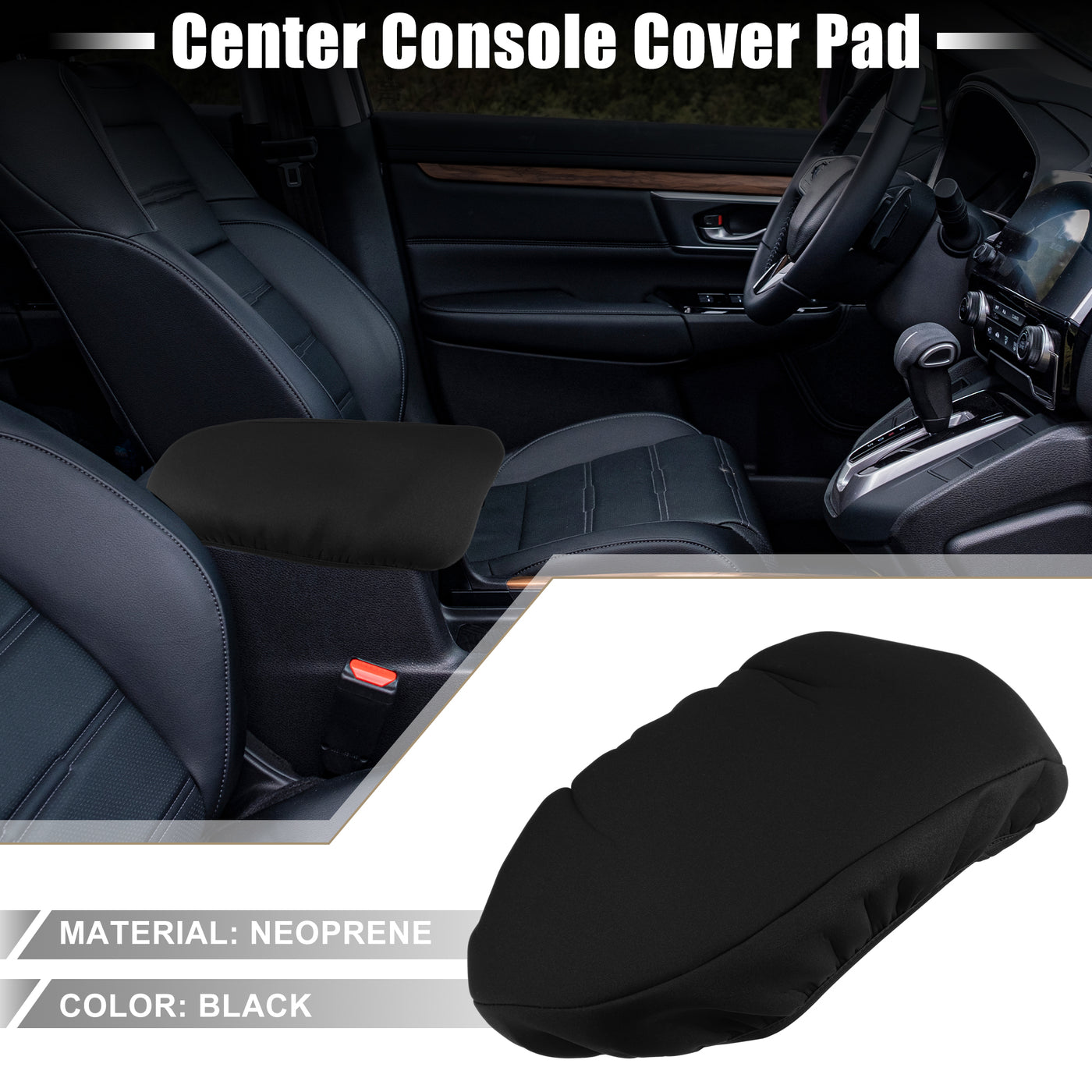 A ABSOPRO Car Center Console Seat Armrest Cover Interior Protective Lid Storage Covers Trim for Toyota Camry 2018-2023 Black