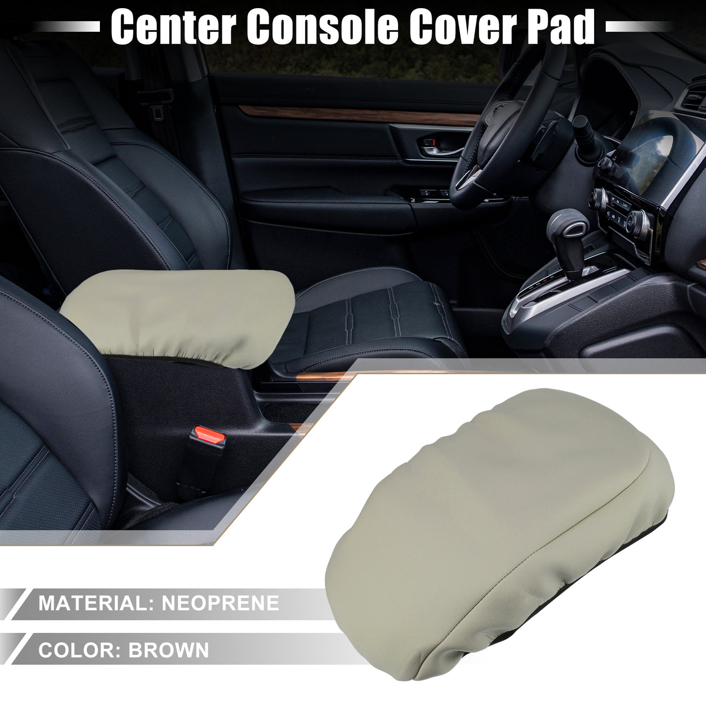 A ABSOPRO Car Center Console Seat Armrest Cover Interior Protective Lid Storage Covers Trim for Toyota Camry 2018-2023 Brown