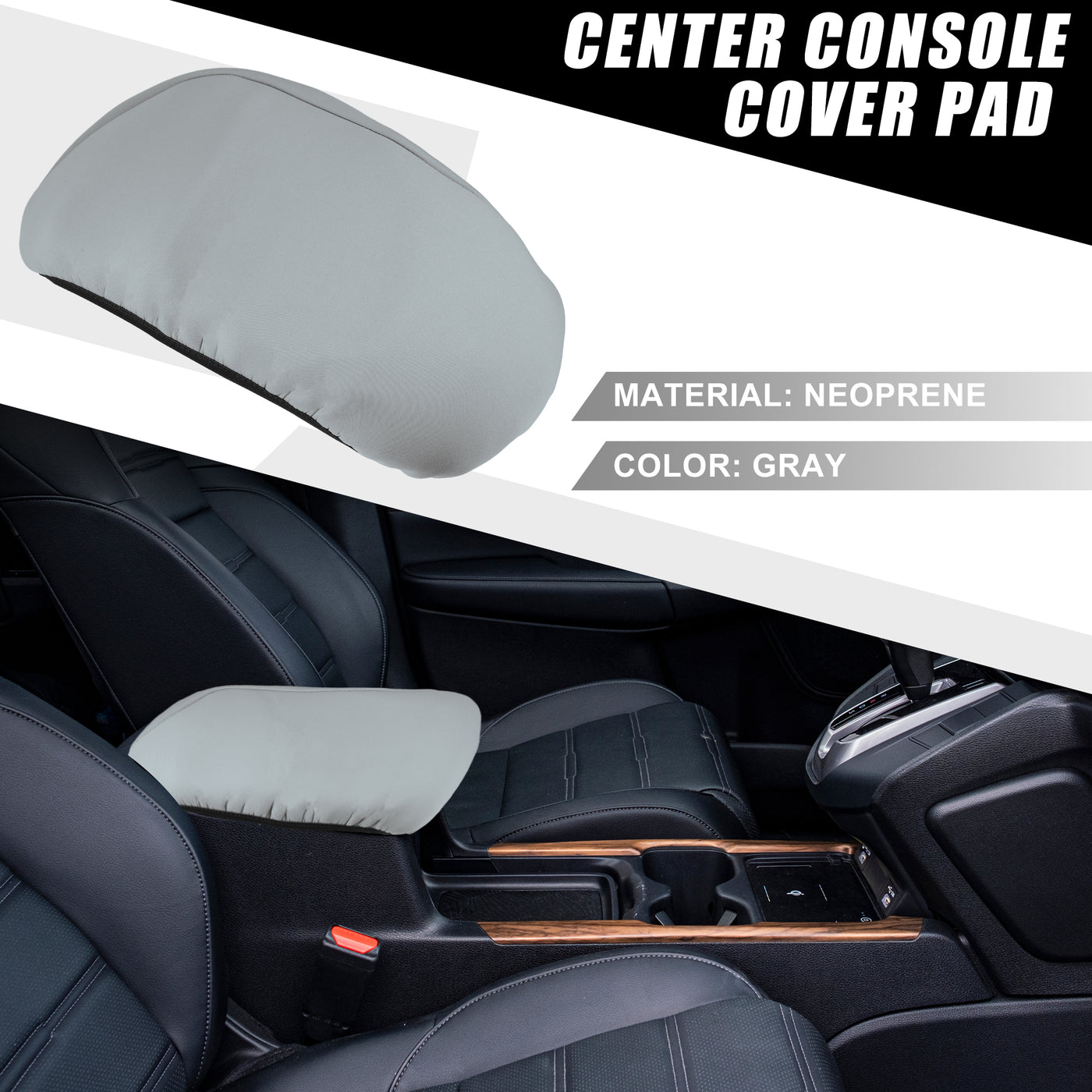 A ABSOPRO Car Center Console Seat Armrest Cover Interior Protective Lid Storage Covers Trim for Toyota Camry 2018-2023 Gray