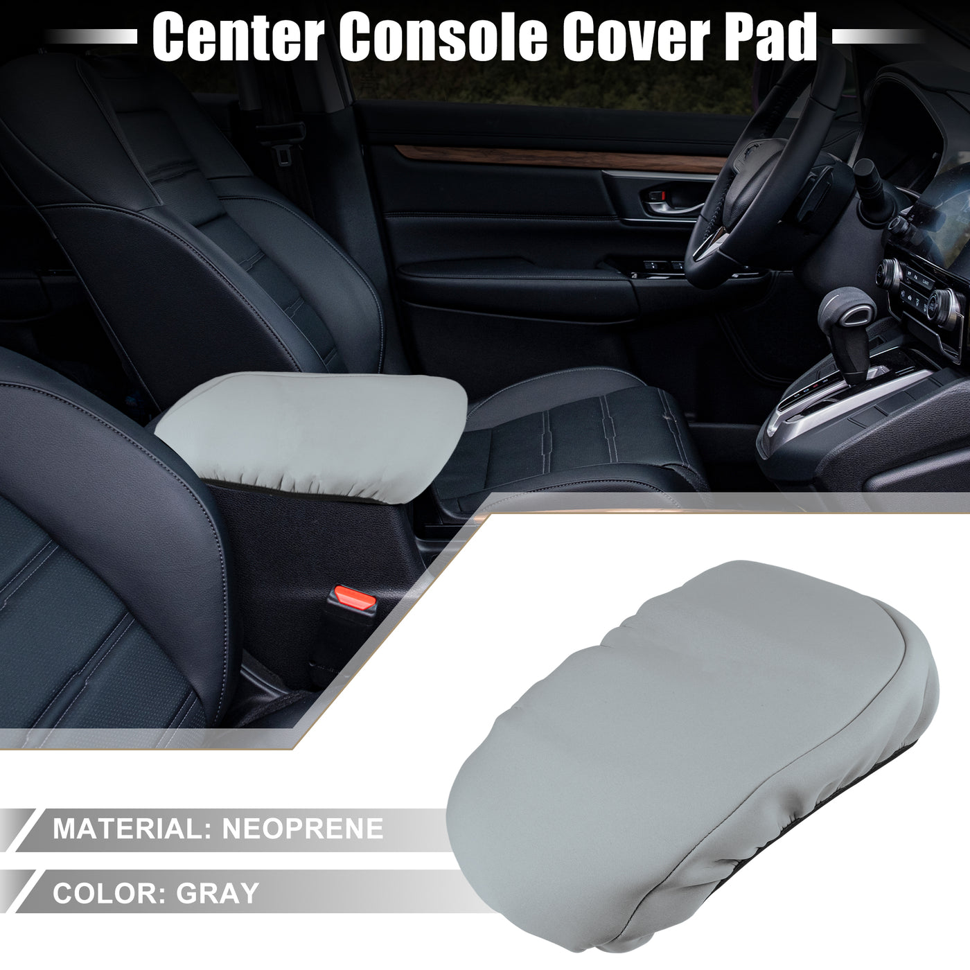 A ABSOPRO Car Center Console Seat Armrest Cover Interior Protective Lid Storage Covers Trim for Toyota Camry 2018-2023 Gray