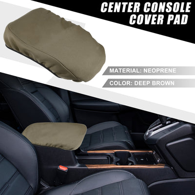 Harfington Car Center Console Seat Armrest Cover Interior Protective Lid Storage Covers Trim for Toyota Camry 2018-2023 Deep Brown