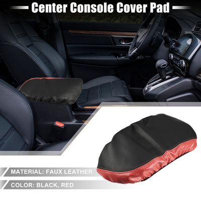 Harfington Car Center Console Seat Armrest Cover Interior Protective Lid Storage Covers Trim for Toyota Camry 2018-2023 Black Red