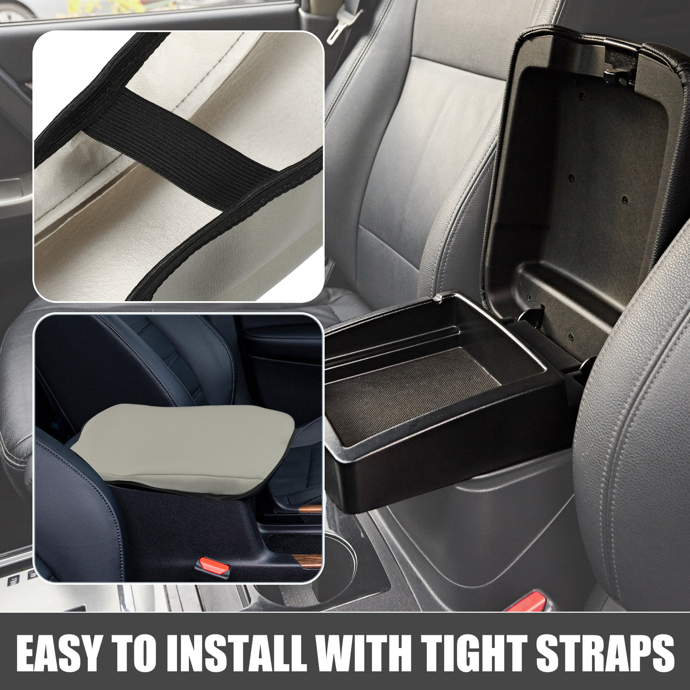 A ABSOPRO Car Center Console Seat Armrest Cover Interior Protective Lid Storage Covers Trim for Toyota CHR 2018-2023 Brown