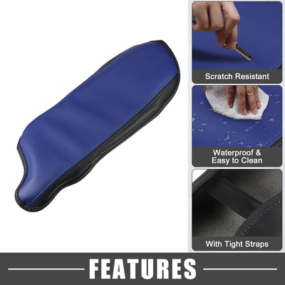 Harfington Car Center Console Seat Armrest Cover Interior Protective Lid Storage Covers Trim for Toyota CHR 2018-2023 Blue Black