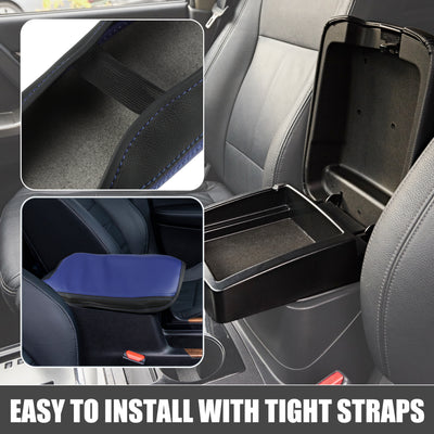 Harfington Car Center Console Seat Armrest Cover Interior Protective Lid Storage Covers Trim for Toyota CHR 2018-2023 Blue Black