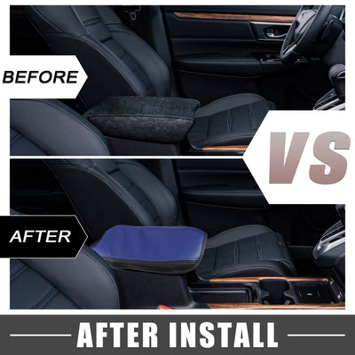 Harfington Car Center Console Seat Armrest Cover Interior Protective Lid Storage Covers Trim for Toyota CHR 2018-2023 Blue Black