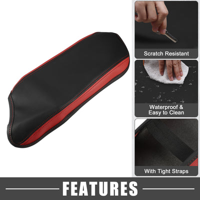 Harfington Car Center Console Seat Armrest Cover Interior Protective Lid Storage Covers Trim for Toyota CHR 2018-2023 Black Red