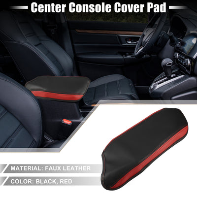 Harfington Car Center Console Seat Armrest Cover Interior Protective Lid Storage Covers Trim for Toyota CHR 2018-2023 Black Red