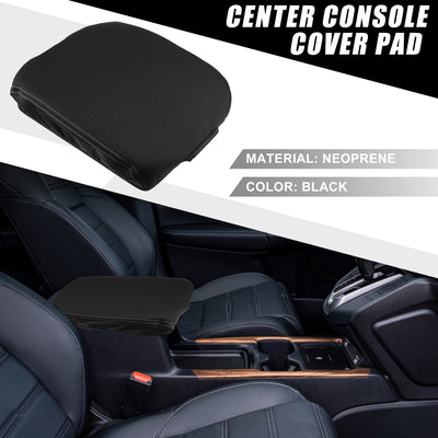 Harfington Car Center Console Seat Armrest Cover Interior Protective Lid Storage Covers Trim for Toyota Land Cruiser 2008-2021 Black Gray Line