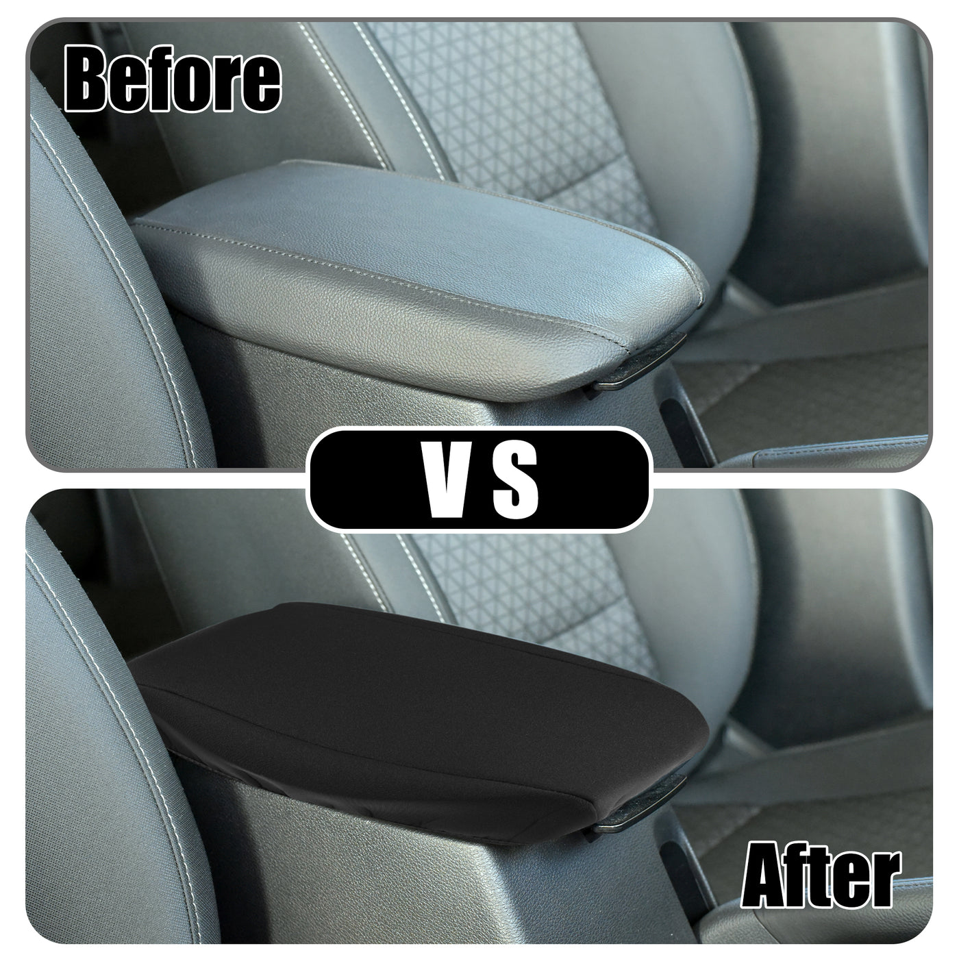 Partuto Center Console Seat Armrest Cover - Car Inner Seat Armrest Lid Storage Covers Trim - for Subaru Crosstrek 2013-2017 Neoprene Fabric Black - 1 Pc