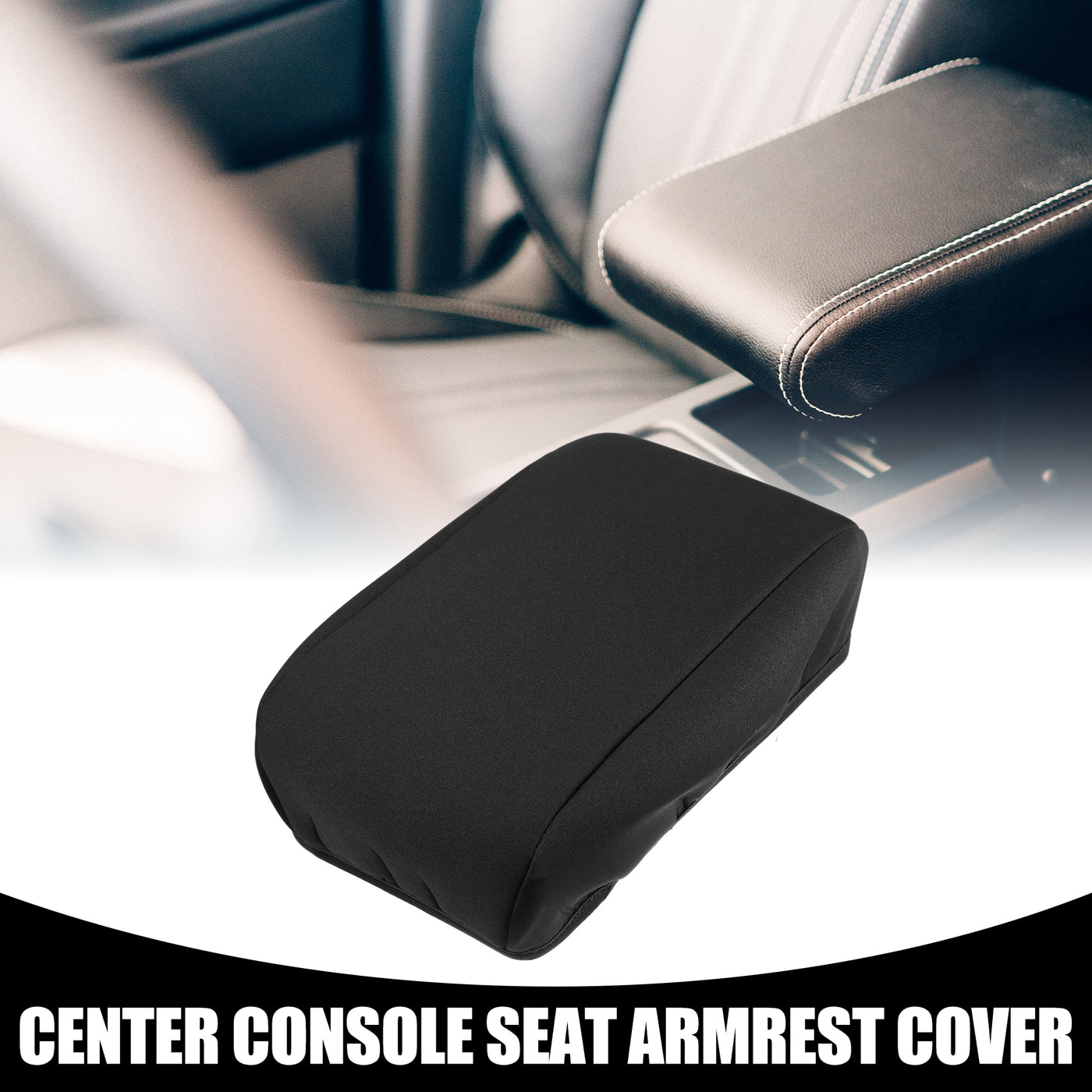 Partuto Center Console Seat Armrest Cover - Car Inner Seat Armrest Lid Storage Covers Trim - for Subaru Crosstrek 2013-2017 Neoprene Fabric Black - 1 Pc