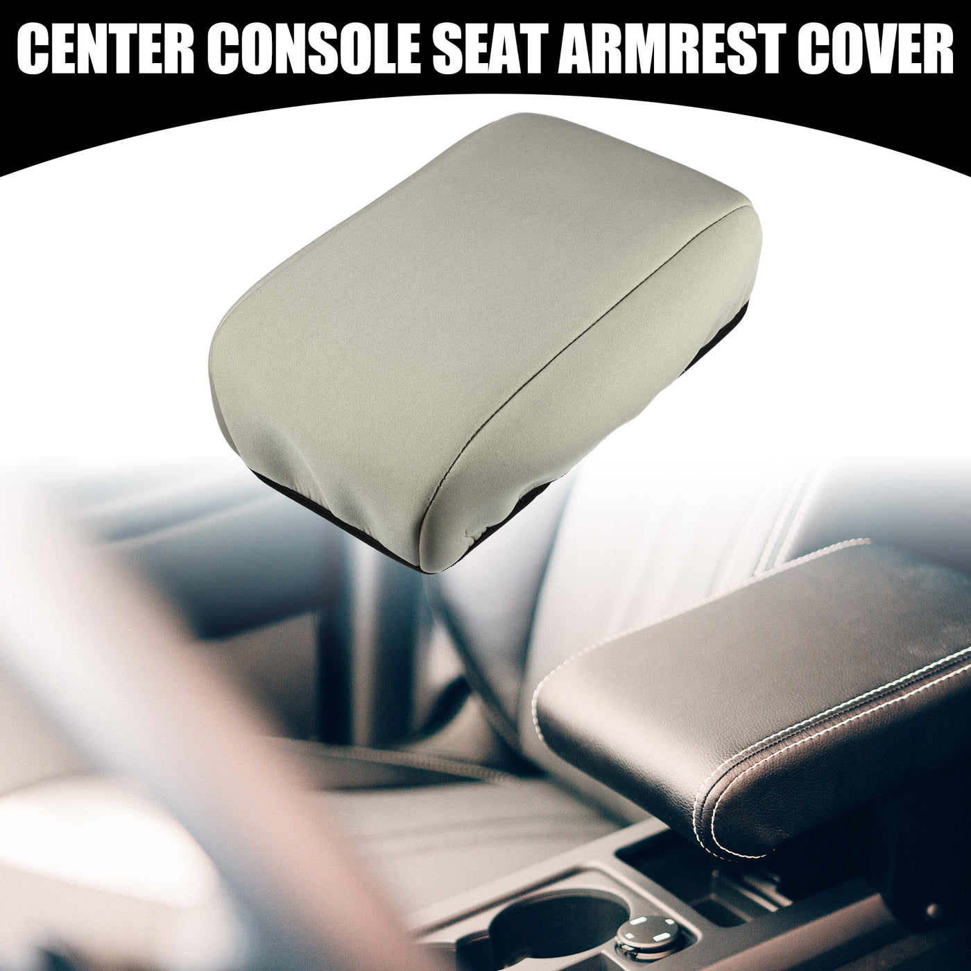 Partuto Center Console Seat Armrest Cover - Car Inner Seat Armrest Lid Storage Covers Trim - for Subaru Crosstrek 2013-2017 Neoprene Fabric Brown - 1 Pc