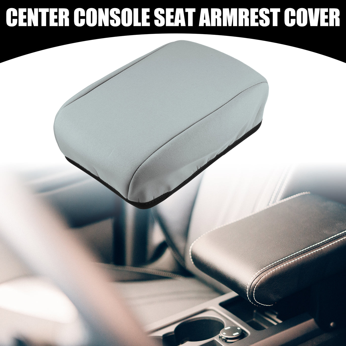 Partuto Center Console Seat Armrest Cover - Car Inner Seat Armrest Lid Storage Covers Trim - for Subaru Crosstrek 2013-2017 Neoprene Fabric Gray - 1 Pc