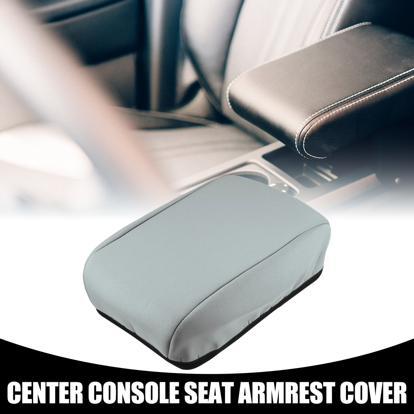 Partuto Center Console Seat Armrest Cover - Car Inner Seat Armrest Lid Storage Covers Trim - for Subaru Crosstrek 2013-2017 Neoprene Fabric Gray - 1 Pc