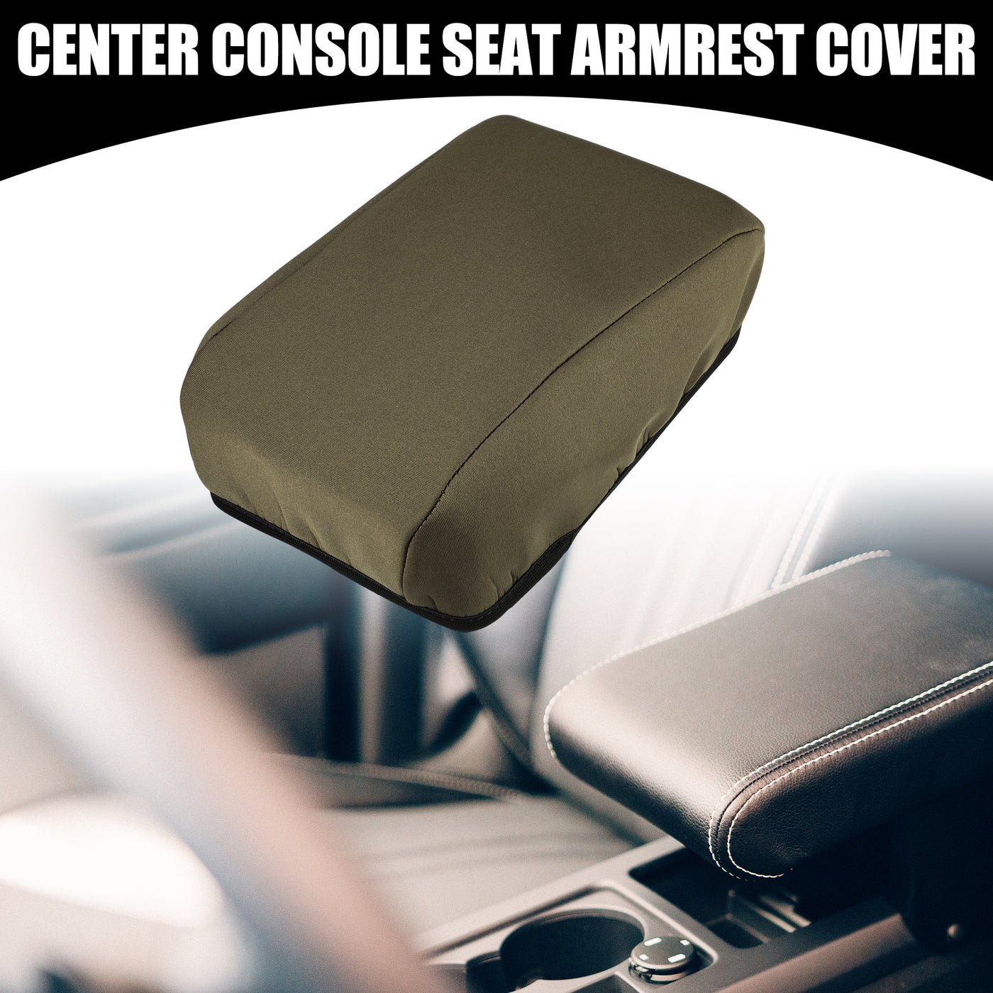 Partuto Center Console Seat Armrest Cover - Car Inner Seat Armrest Lid Storage Covers Trim - for Subaru Crosstrek 2013-2017 Neoprene Fabric Deep Brown - 1 Pc