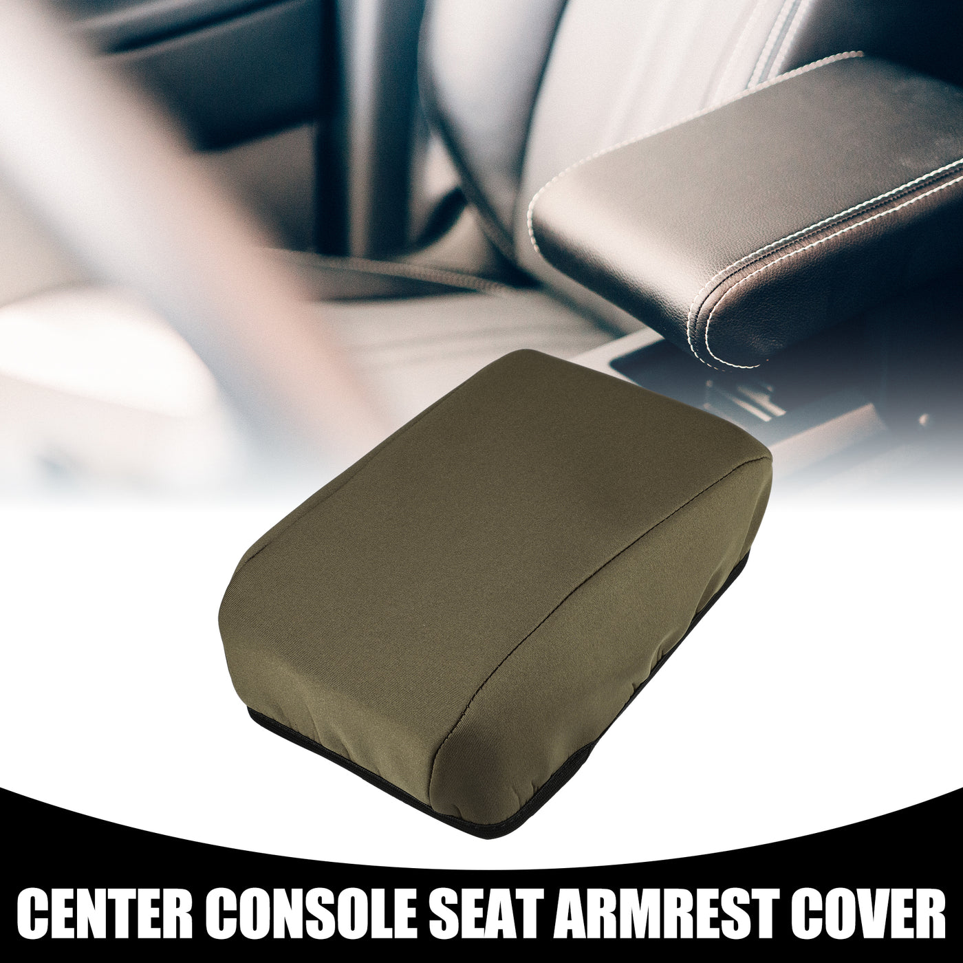 Partuto Center Console Seat Armrest Cover - Car Inner Seat Armrest Lid Storage Covers Trim - for Subaru Crosstrek 2013-2017 Neoprene Fabric Deep Brown - 1 Pc