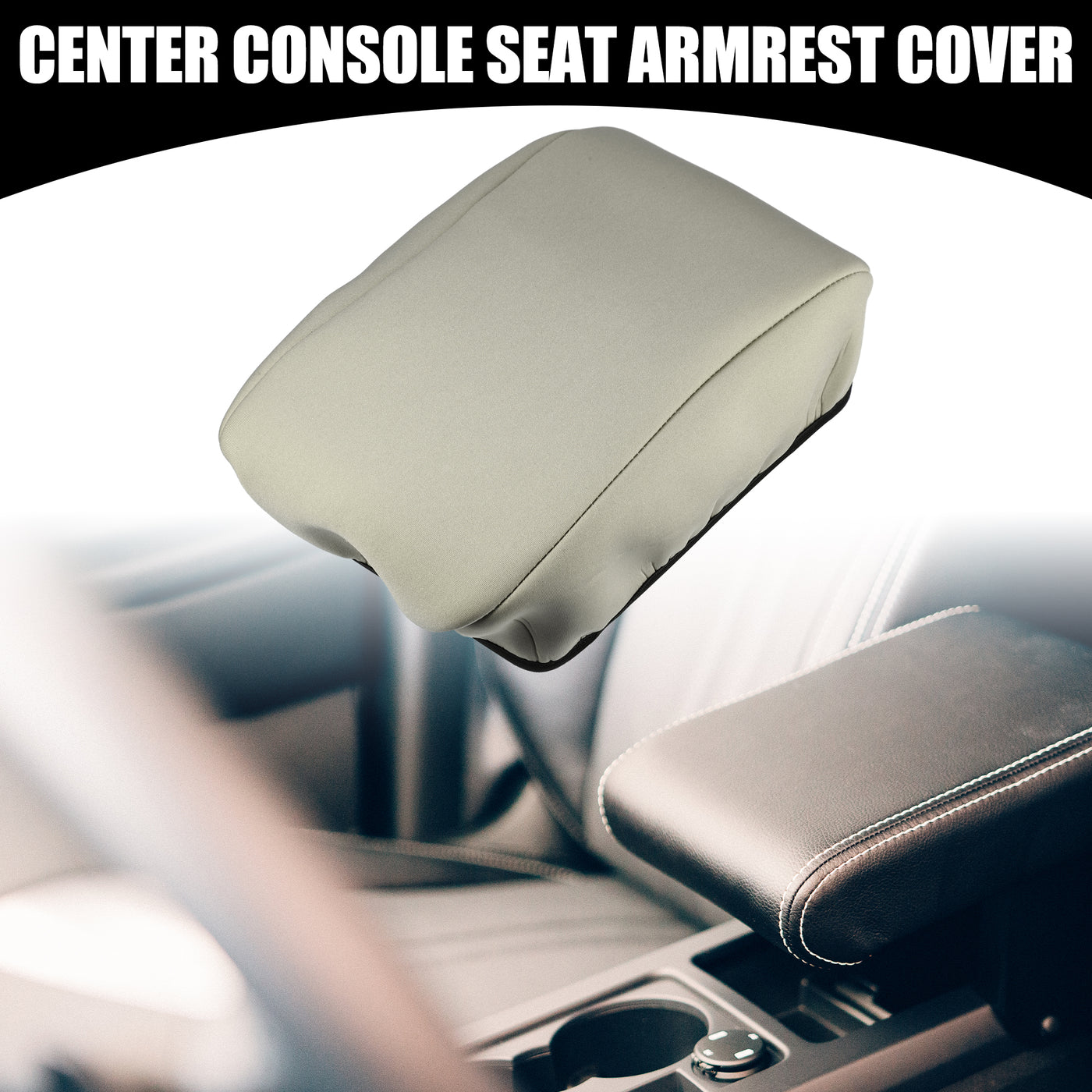 Partuto Center Console Seat Armrest Cover - Car Inner Seat Armrest Lid Storage Covers Trim - for Subaru Forester 2019-2023 Neoprene Fabric Brown - 1 Pc