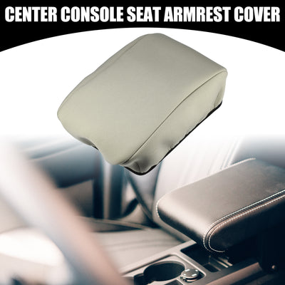 Harfington Center Console Seat Armrest Cover - Car Inner Seat Armrest Lid Storage Covers Trim - for Subaru Forester 2019-2023 Neoprene Fabric Brown - 1 Pc