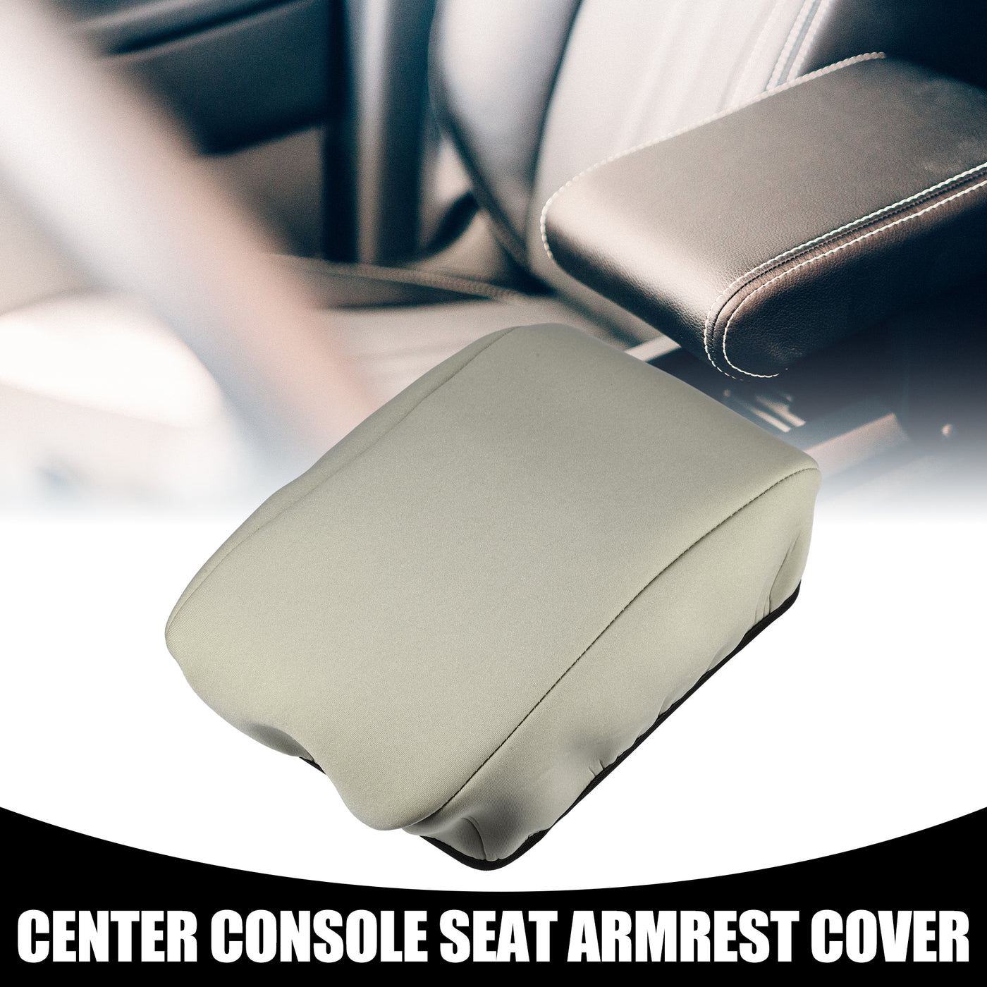 Partuto Center Console Seat Armrest Cover - Car Inner Seat Armrest Lid Storage Covers Trim - for Subaru Forester 2019-2023 Neoprene Fabric Brown - 1 Pc