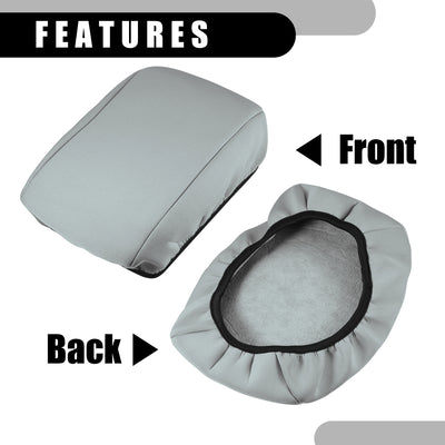 Harfington Center Console Seat Armrest Cover - Car Inner Seat Armrest Lid Storage Covers Trim - for Subaru Forester 2019-2023 Neoprene Fabric Gray - 1 Pc