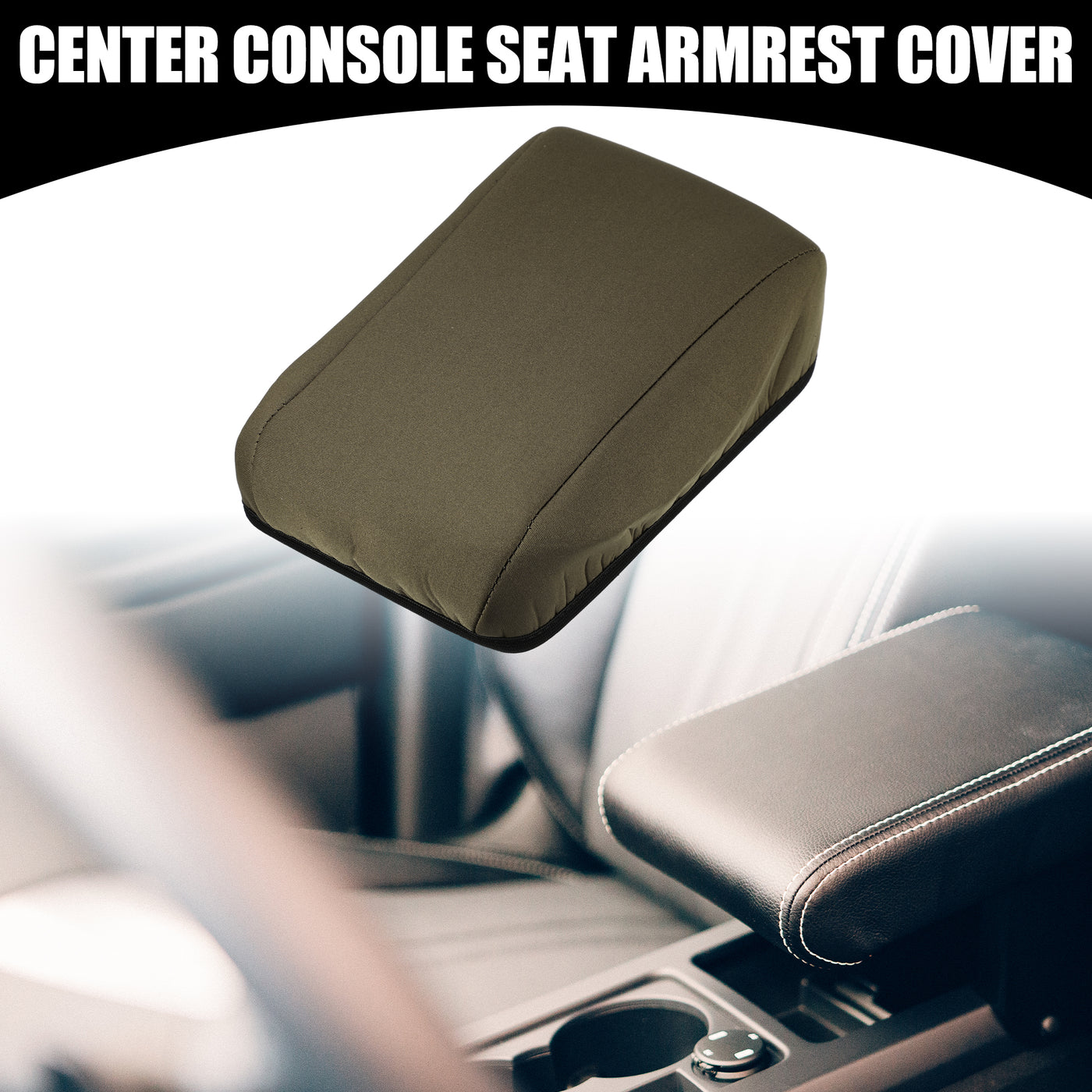 Partuto Center Console Seat Armrest Cover - Car Inner Seat Armrest Lid Storage Covers Trim - for Toyota Corolla 2013-2023 Neoprene Fabric Deep Brown - 1 Pc