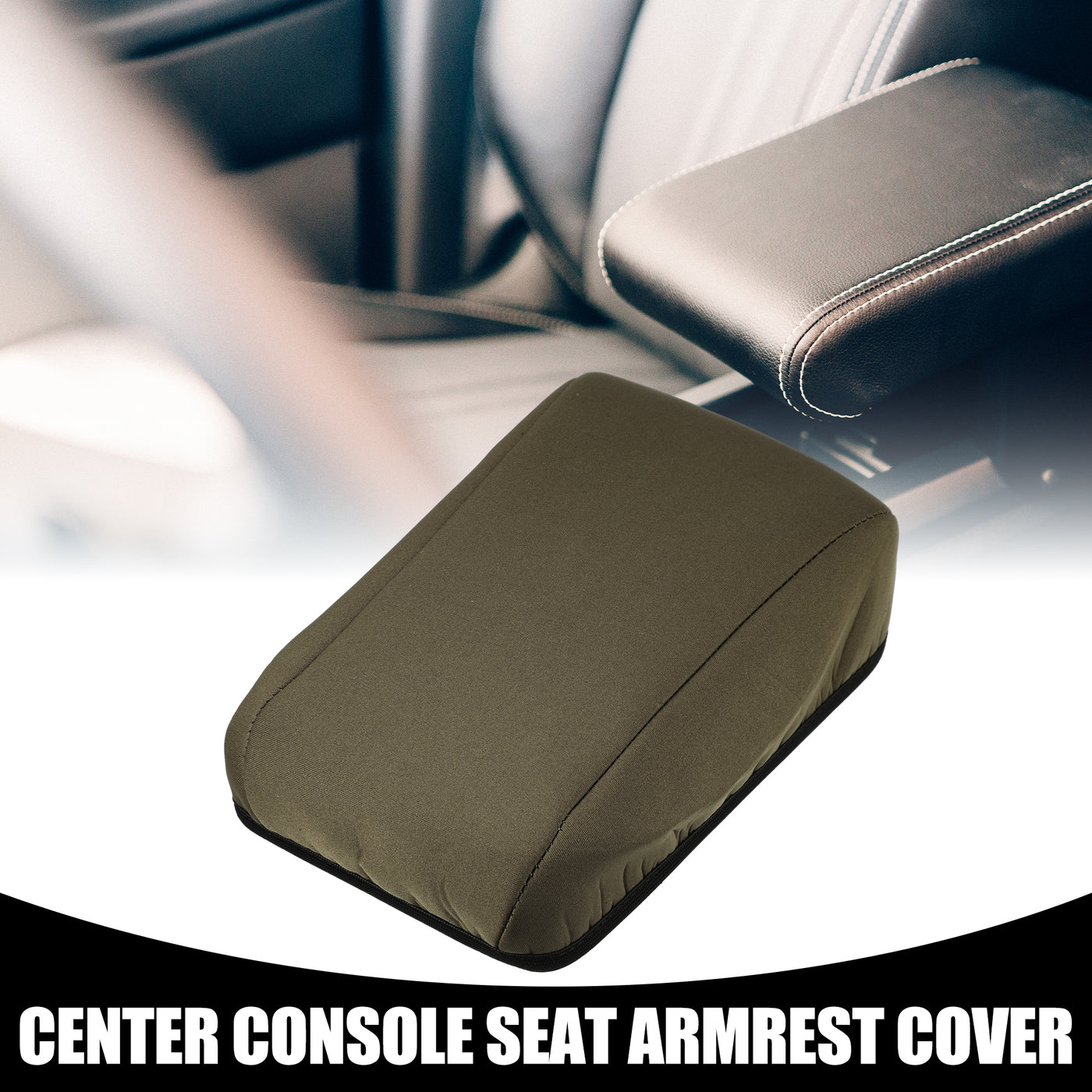 Partuto Center Console Seat Armrest Cover - Car Inner Seat Armrest Lid Storage Covers Trim - for Toyota Corolla 2013-2023 Neoprene Fabric Deep Brown - 1 Pc