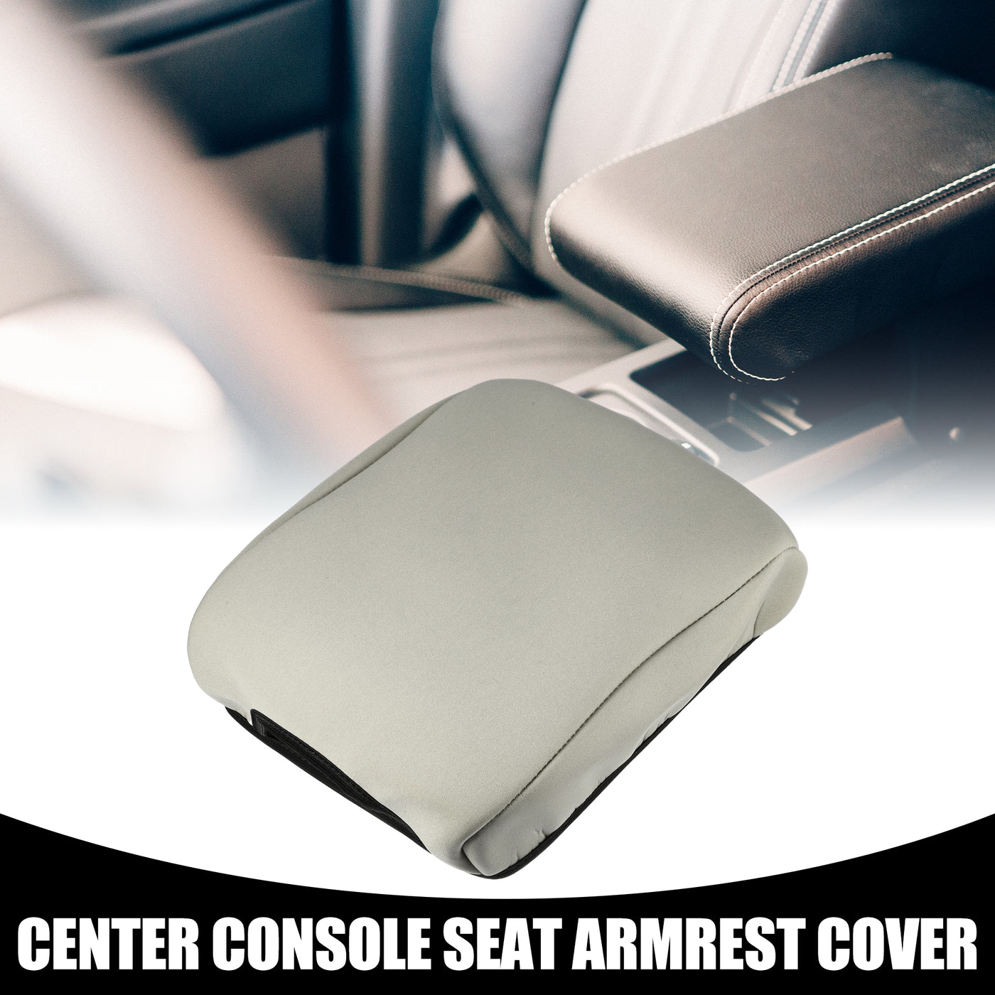 Partuto Center Console Seat Armrest Cover - Car Inner Seat Armrest Lid Storage Covers Trim - for Toyota Tacoma 2016-2022 Neoprene Fabric Brown - 1 Pc