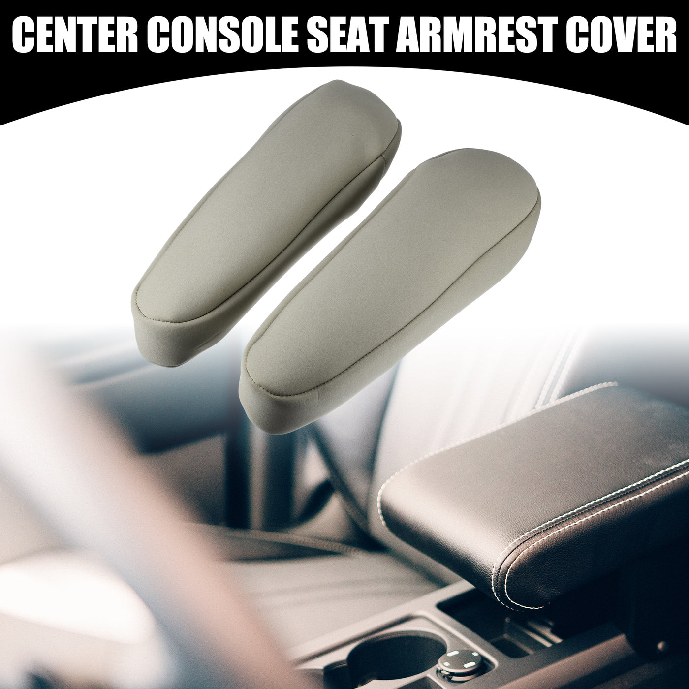 Partuto Center Console Seat Armrest Cover - Car Inner Seat Armrest Lid Storage Covers Trim - for Toyota Sequoia 2001-2007 Neoprene Fabric Brown - 1 Pair