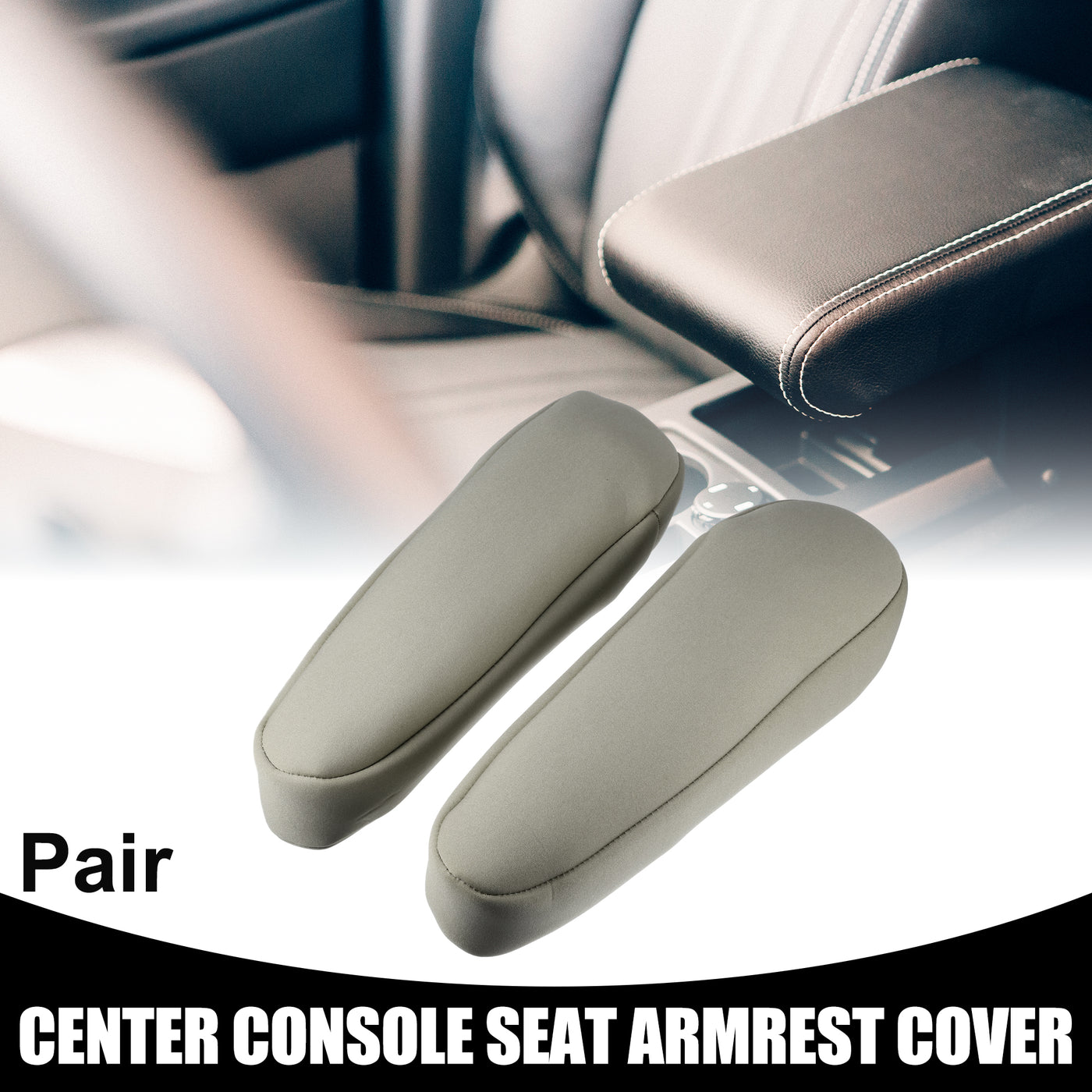 Partuto Center Console Seat Armrest Cover - Car Inner Seat Armrest Lid Storage Covers Trim - for Toyota Sequoia 2001-2007 Neoprene Fabric Brown - 1 Pair