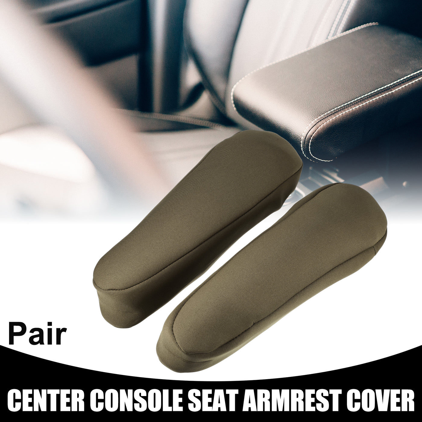 Partuto Center Console Seat Armrest Cover - Car Inner Seat Armrest Lid Storage Covers Trim - for Toyota Sequoia 2001-2007 Neoprene Fabric Deep Brown - 1 Pair