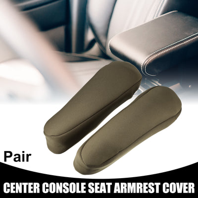 Harfington Center Console Seat Armrest Cover - Car Inner Seat Armrest Lid Storage Covers Trim - for Toyota Sequoia 2001-2007 Neoprene Fabric Deep Brown - 1 Pair