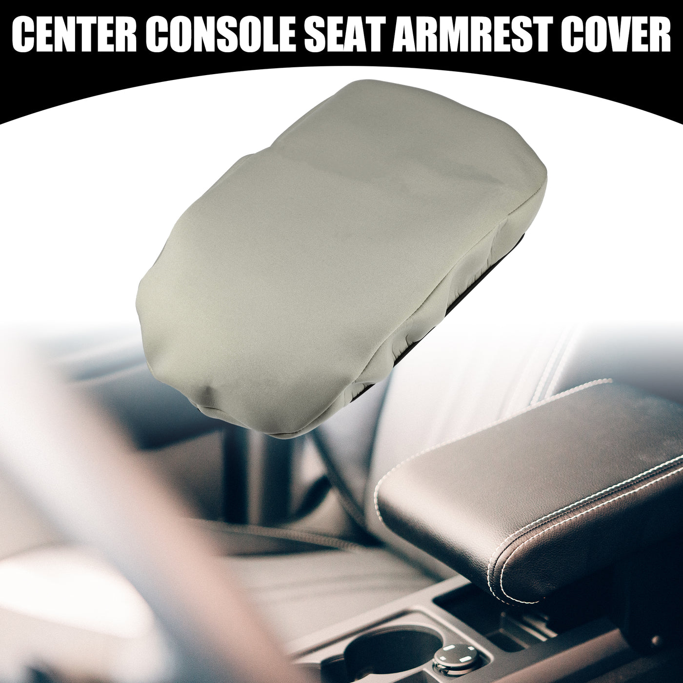 Partuto Center Console Seat Armrest Cover - Car Inner Seat Armrest Lid Storage Covers Trim - for Toyota Rav4 2019-2023 Neoprene Fabric Brown - 1 Pc