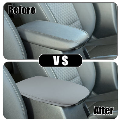 Harfington Center Console Seat Armrest Cover - Car Inner Seat Armrest Lid Storage Covers Trim - for Toyota Rav4 2019-2023 Neoprene Fabric Gray - 1 Pc