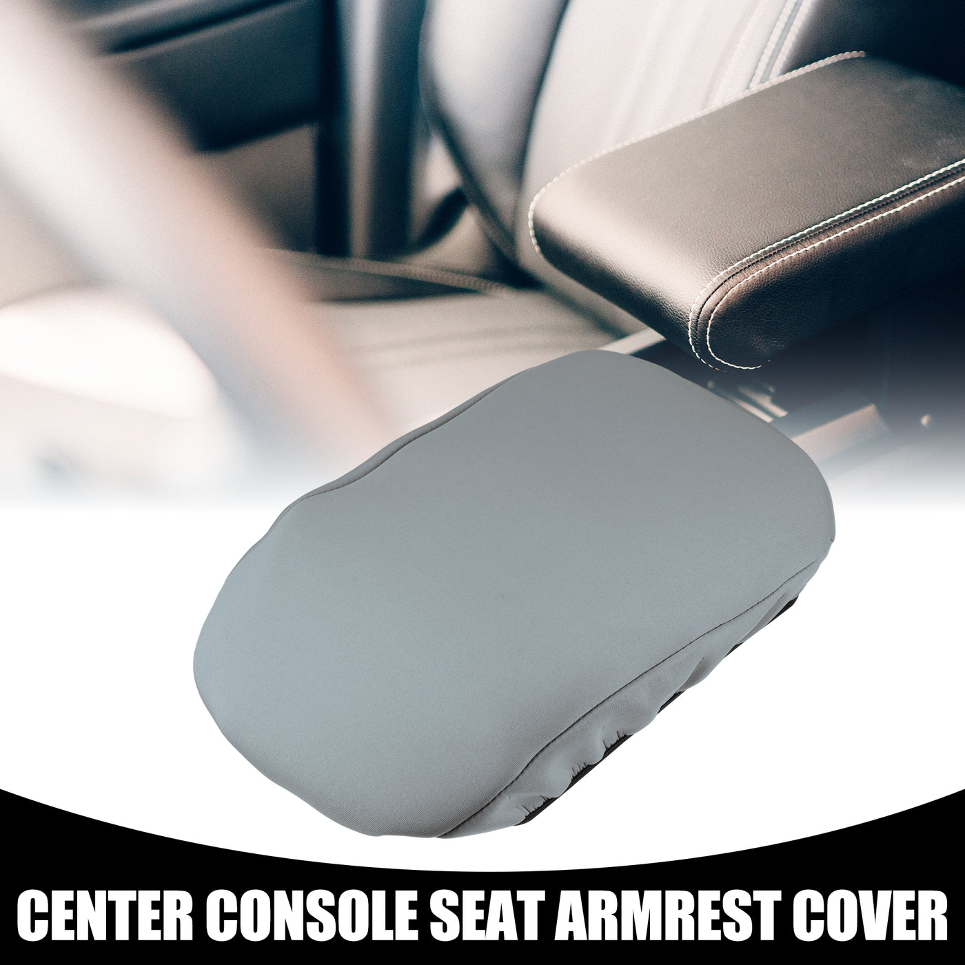 Partuto Center Console Seat Armrest Cover - Car Inner Seat Armrest Lid Storage Covers Trim - for Toyota Rav4 2019-2023 Neoprene Fabric Gray - 1 Pc