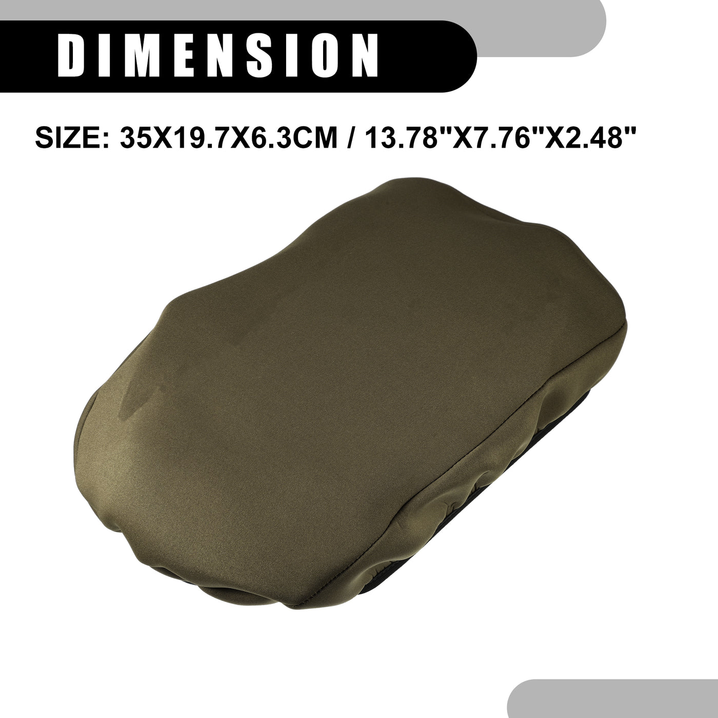 Partuto Center Console Seat Armrest Cover - Car Inner Seat Armrest Lid Storage Covers Trim - for Toyota Rav4 2019-2023 Neoprene Fabric Deep Brown - 1 Pc