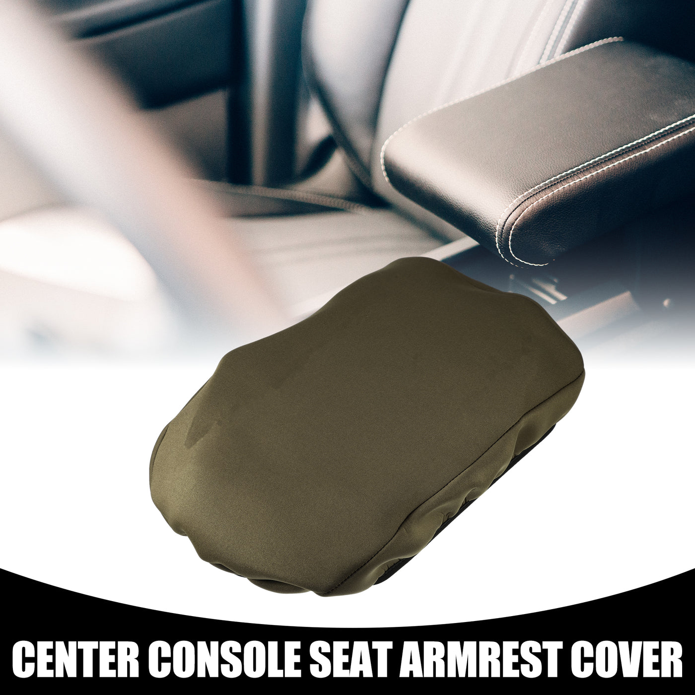 Partuto Center Console Seat Armrest Cover - Car Inner Seat Armrest Lid Storage Covers Trim - for Toyota Rav4 2019-2023 Neoprene Fabric Deep Brown - 1 Pc