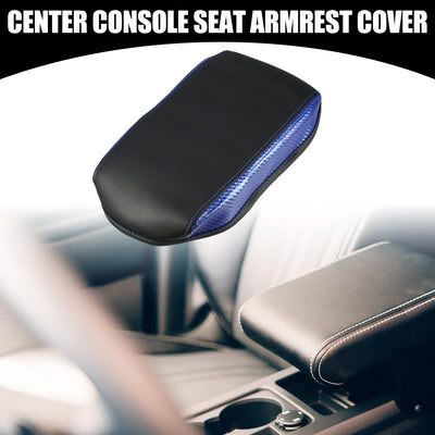 Harfington Center Console Seat Armrest Cover - Car Inner Seat Armrest Lid Storage Covers Trim - for Toyota RAV4 2014-2018 Faux Leather Black - 1 Pc