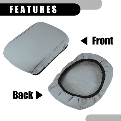 Harfington Center Console Seat Armrest Cover - Car Inner Seat Armrest Lid Storage Covers Trim - for Toyota RAV4 2014-2018 Neoprene Fabric Gray - 1 Pc