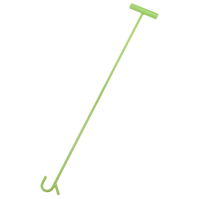 Harfington Wheel Pin Puller Hook 31.5" A3 Steel for Pulling Manhole Covers, Green