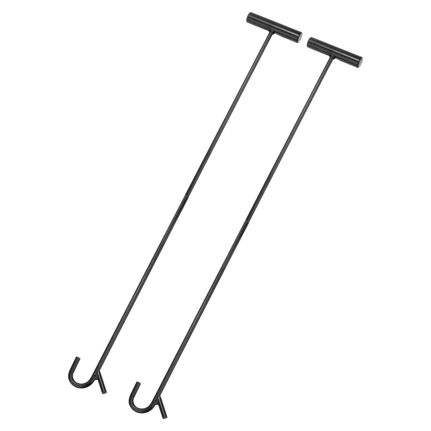 Harfington 2pcs Wheel Pin Puller Hook 31.5" A3 Steel for Pulling Manhole Covers, Black