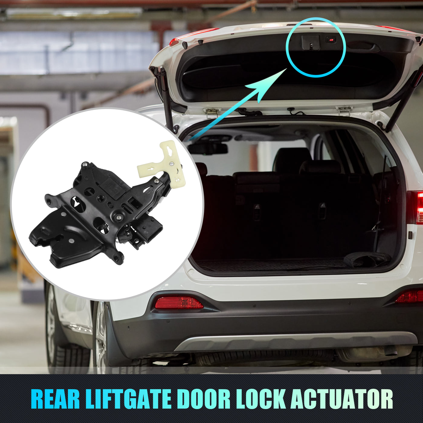 X AUTOHAUX Replacement Rear Liftgate Door Lock Actuator for Chevrolet Malibu 2005-2012 for Pontiac G6 2005-2010 Tailgate Latch Assembly No.20815646 Black