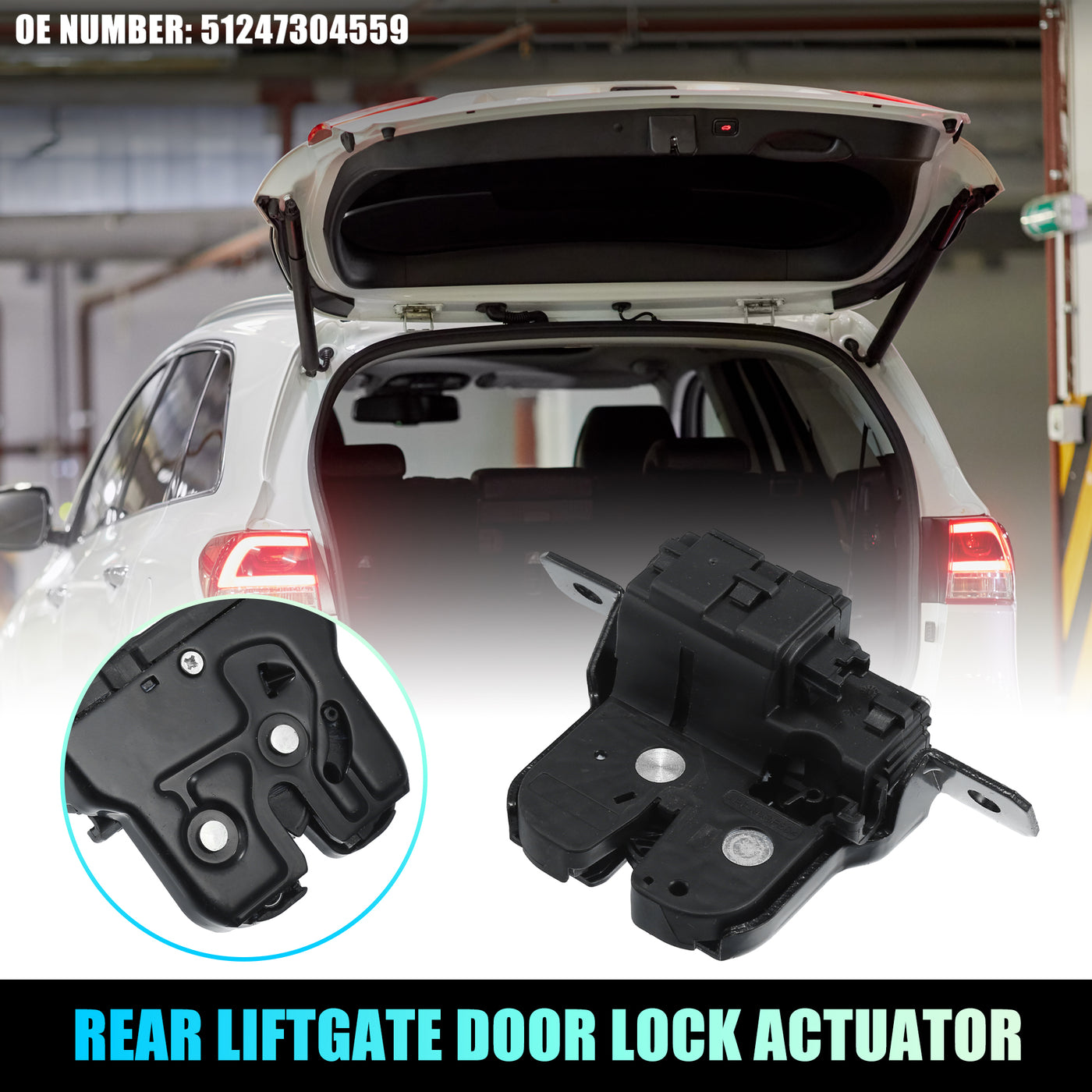 X AUTOHAUX Replacement Rear Liftgate Door Lock Actuator for BMW 220i 2015-2016 for BMW M235i 2014 for BMW M235i 2016 Tailgate Latch Assembly No.51247304559 Black