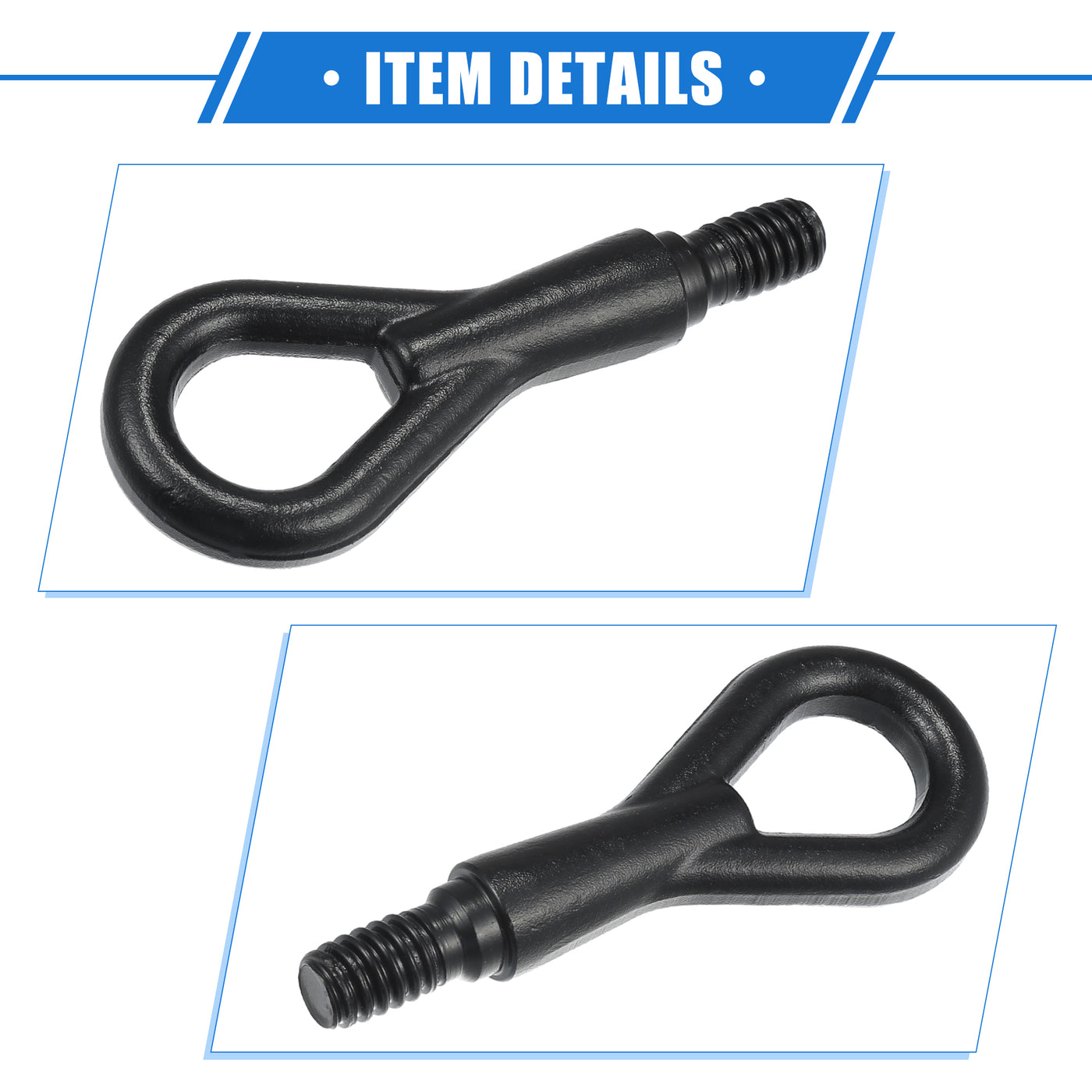 VekAuto Tow Hook Compatible for BMW 323Ci 325i 850i, Durable Metal Black Front Rear Bumper Towing How