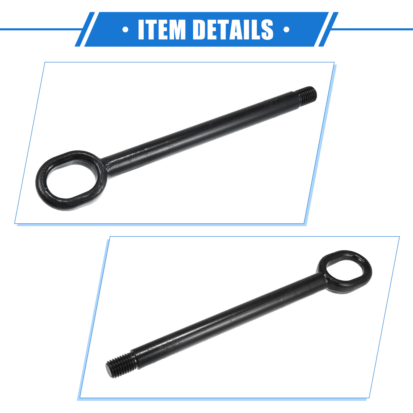 VekAuto Tow Hook Compatible for Volkswagen, Durable Metal Black Front Rear Bumper Towing How