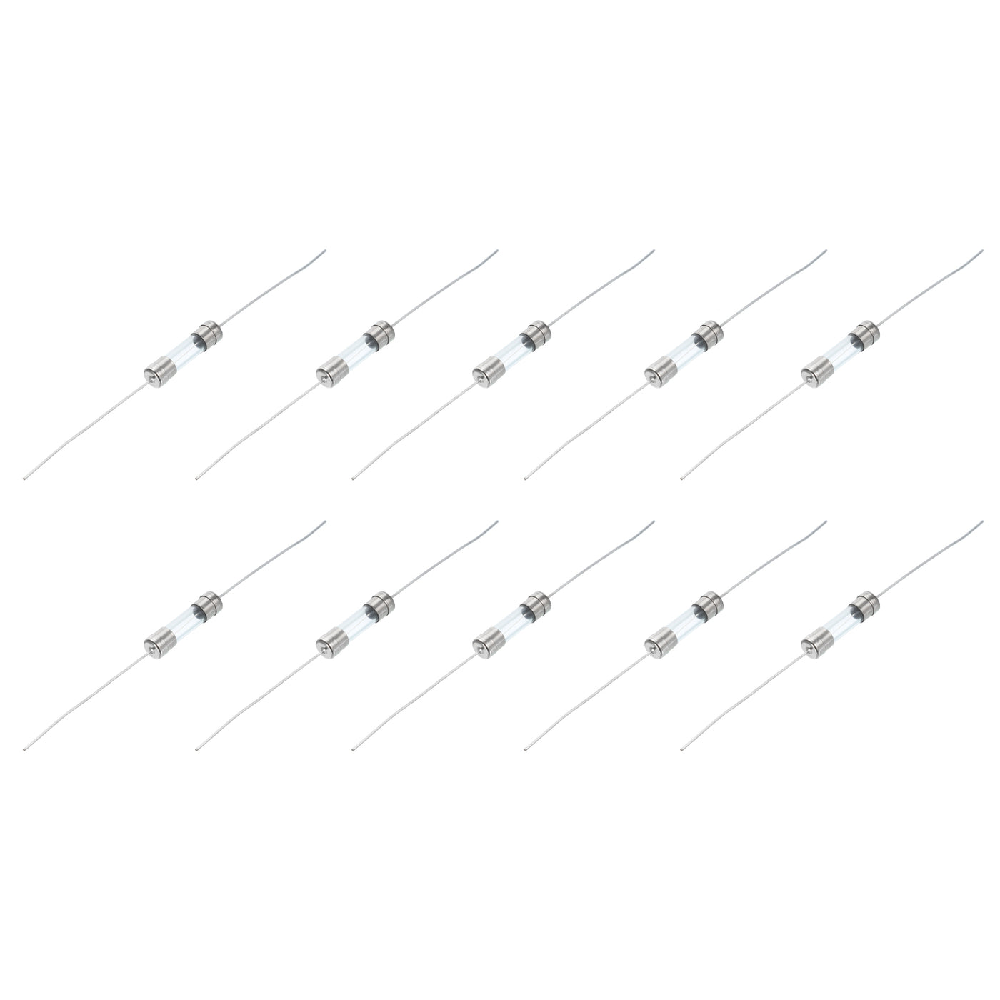 Harfington 10pcs Glass Tube Fuses, Axial-with Lead Wire 5x20mm 5A 250V for Replacing or Repairing Many Home Electronics (F5A)