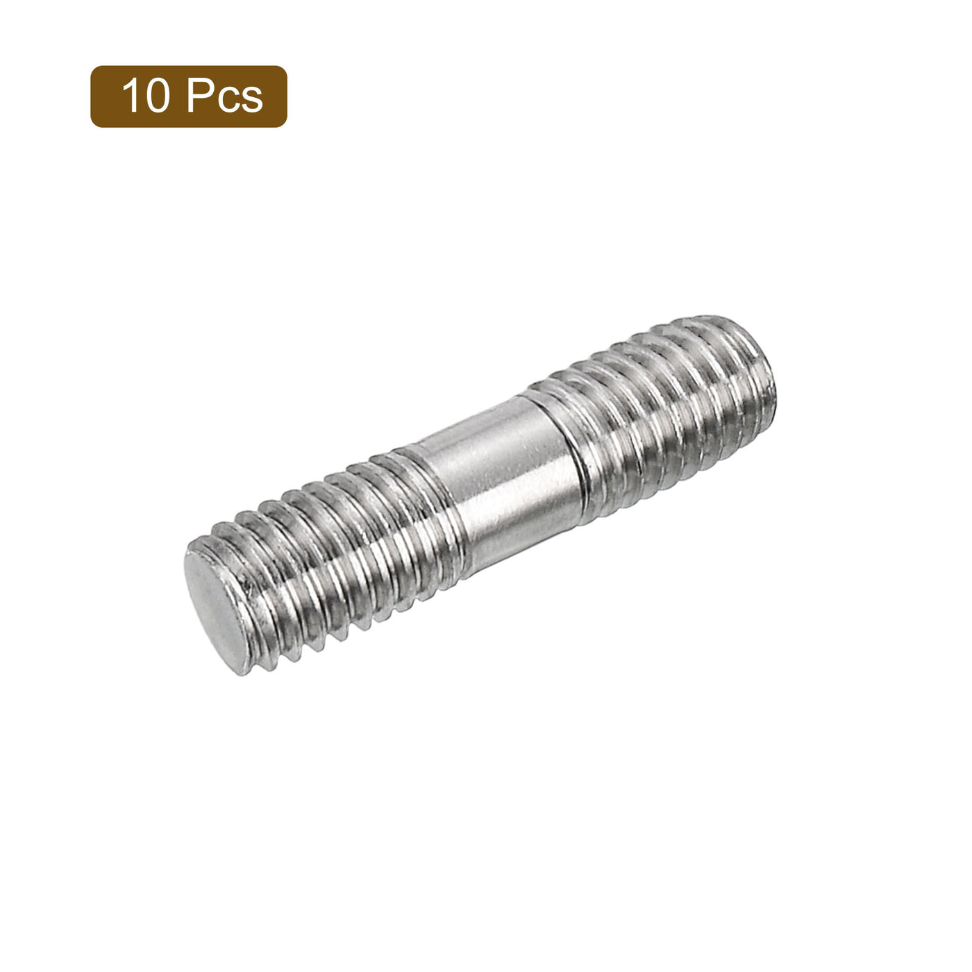 uxcell Uxcell 10Pcs M8x30mm 304 Stainless Steel Double End Threaded Stud Screw